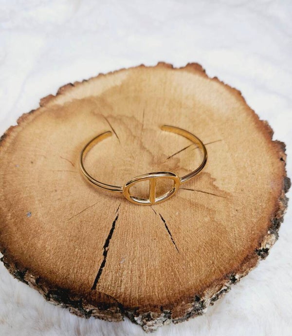 Bracelet jonc ouvert Maille Marine