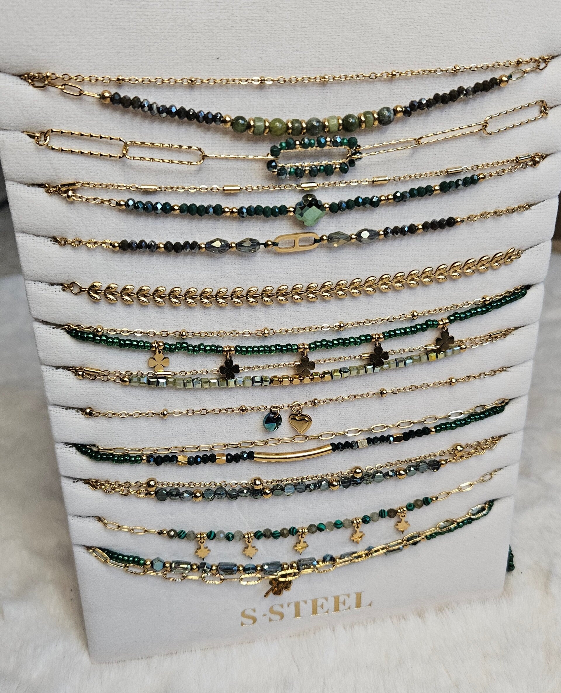 ✨ Colliers Vert – Acier Inoxydable