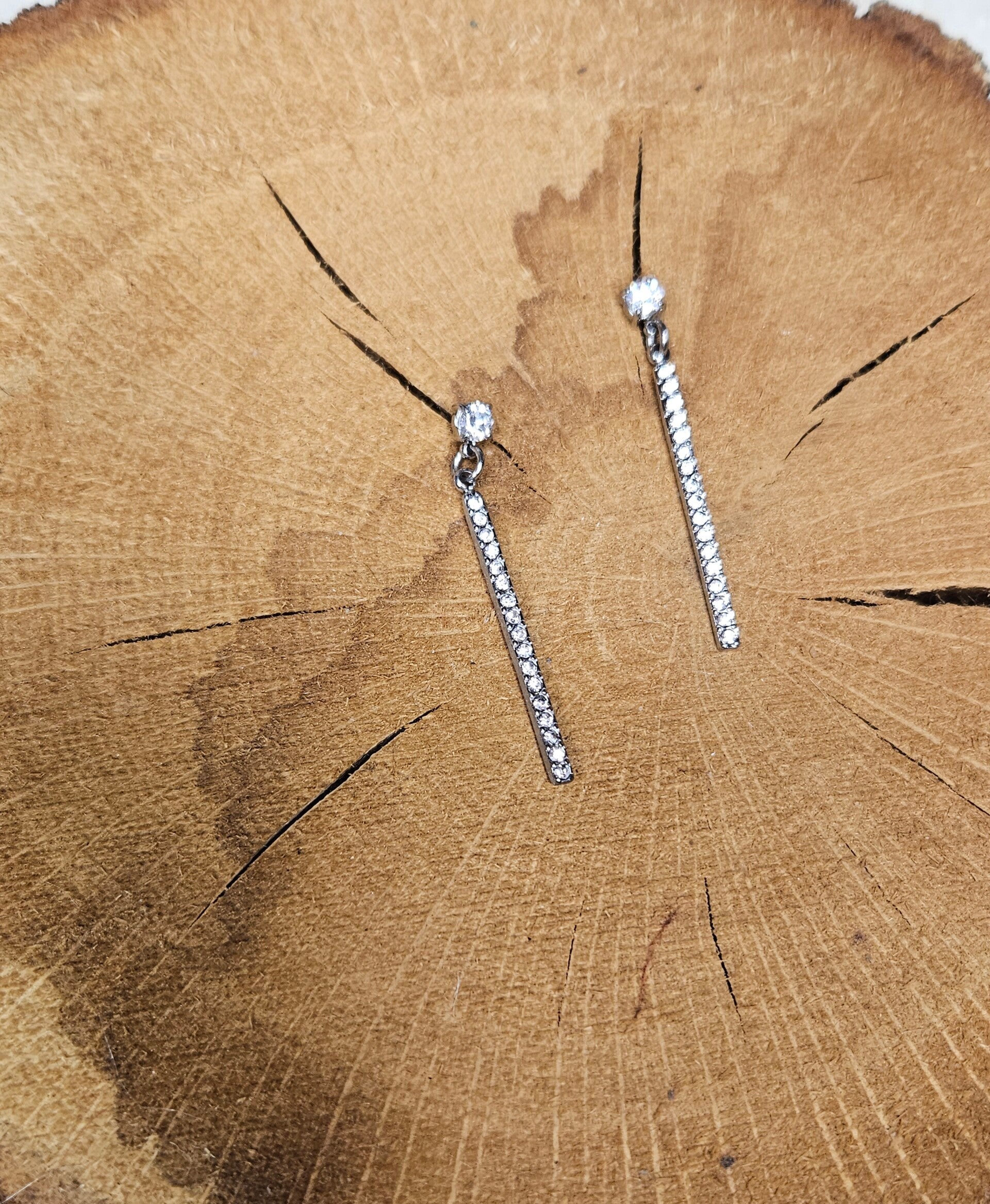 ✨ Boucles d’Oreilles " Éclats "  Longues Tout Strass – Nouvelle Collection ✨️