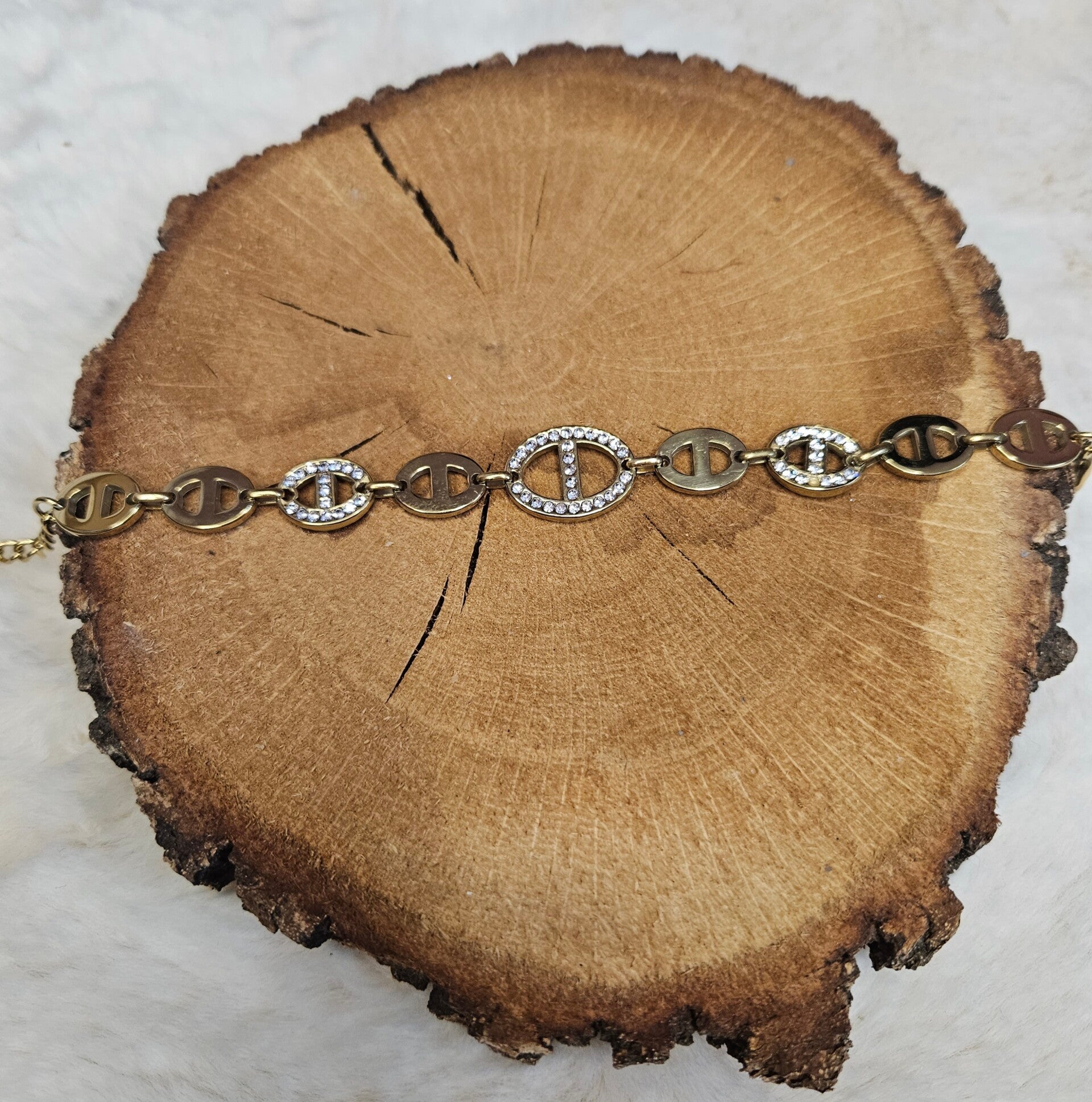 ✨ Bracelet Marine d’Or – Acier inoxydable doré