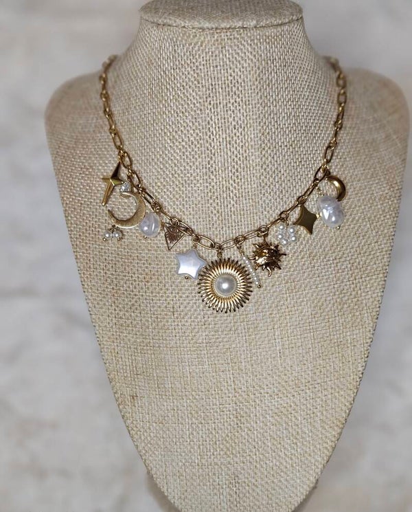 ✨ Collier Doré Poétique & Astral ✨