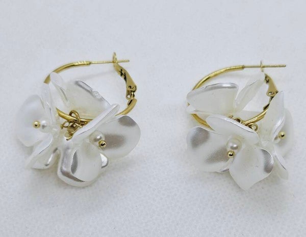 Boucles d’oreilles « Fleur » en acier inoxydable