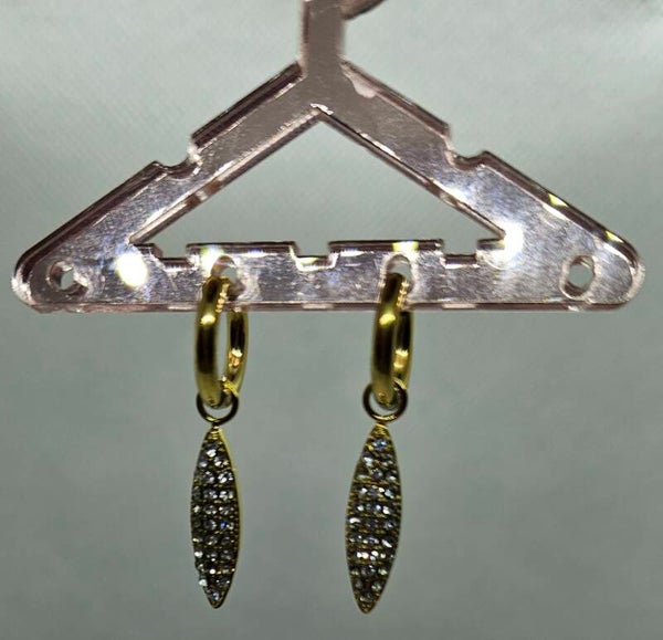 ✨ Boucles d’oreilles Créoles Ovales Strassées ✨