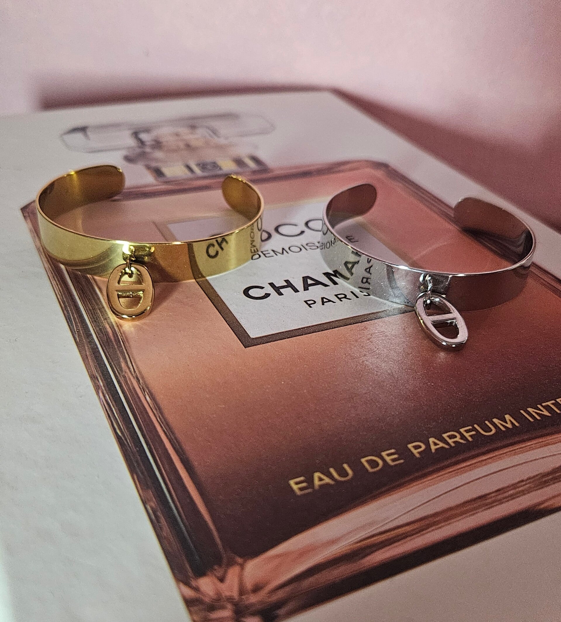 Bracelet jonc doré ou argenté – Maille Marine