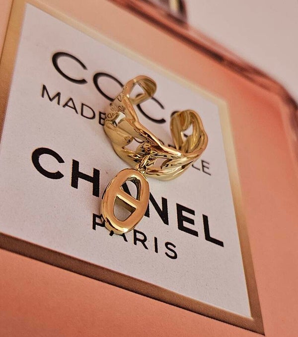 ✨ Bague Dorée Maille Marine – La touche tendance ⚓💛
