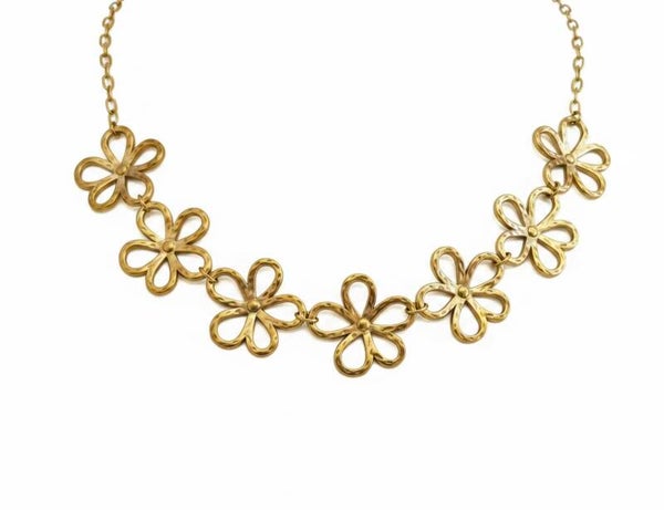 🌸 Collier Sept Fleurs – Élégance & Féminité ✨