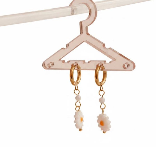 Boucles d’Oreilles Marguerite – Jaune & Blanc