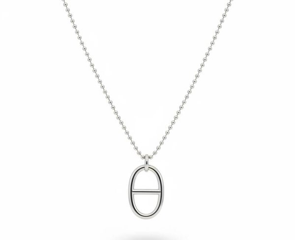 ✨️ Collier Chaîne Ronde & Pendentif Maille Marine – Doré ou Argenté ✨️