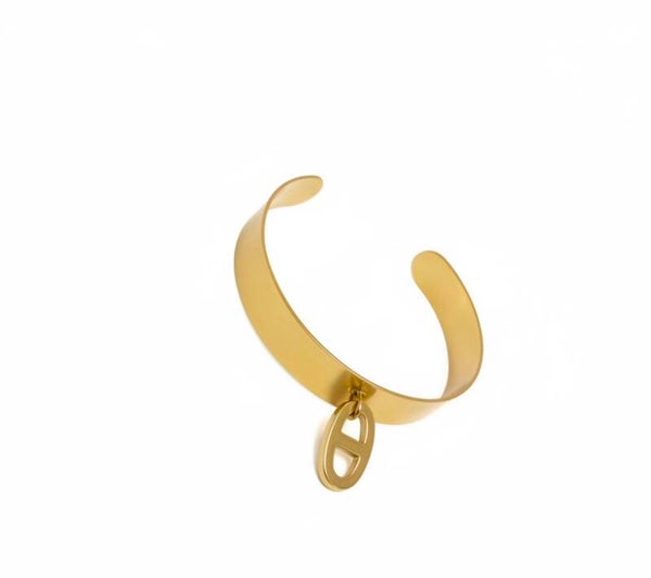 ✨️Bracelet jonc doré ou argenté – Maille Marine✨️