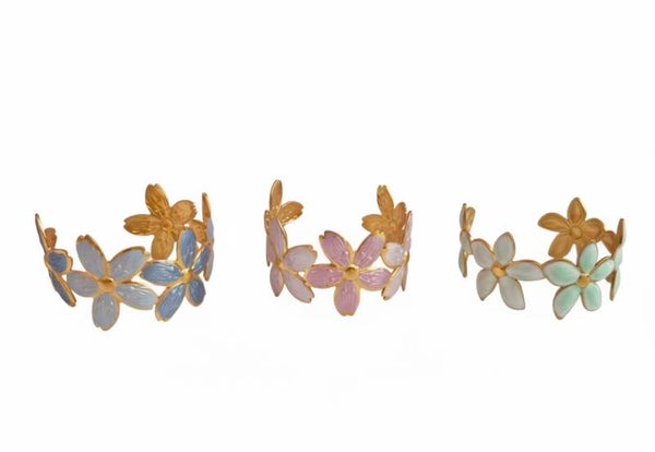✨️ Bracelet jonc manchette xl fleur ✨️