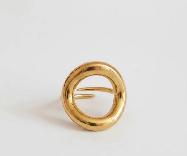 ✨ Bague XL dorée – Acier inoxydable ✨