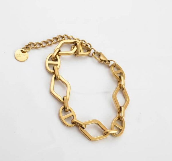✨ Bracelet Doré “Gros Maillons” Maille Marine