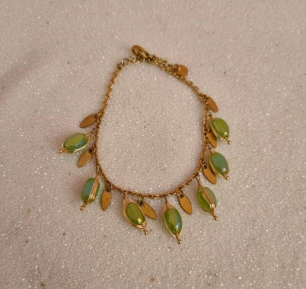 💚 Bracelet Pampilles Doré 💚