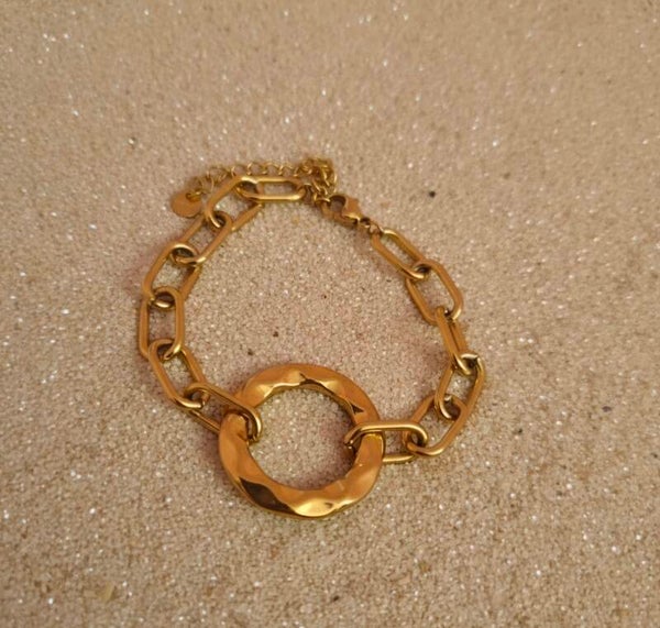Bracelet "Athéna" – Acier inoxydable doré