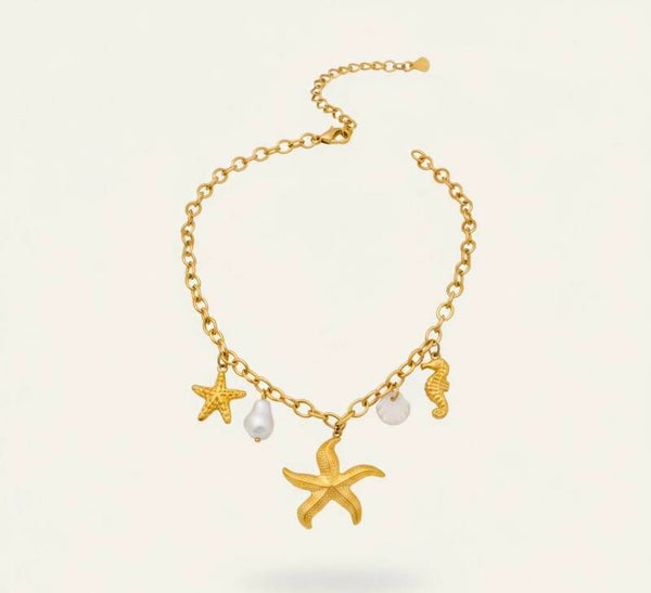 ✨️Collier Chaîne Dorée – Collection “Thème de la Mer” 🌊⭐