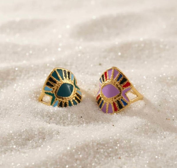 👁️ Bague Œil Coloré – Iris 👁️