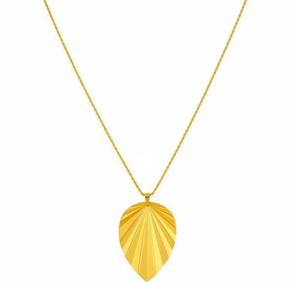 ✨️ Collier longt avec gros pendentif feuille✨️