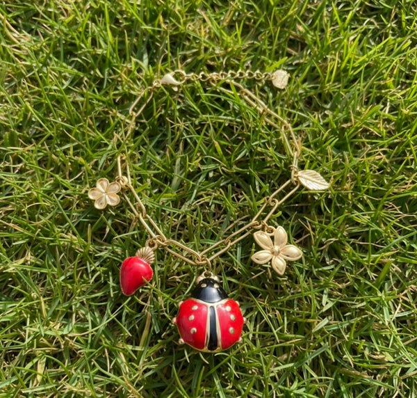 ✨ Bracelet Coccinelle – Chance & Printemps ✨