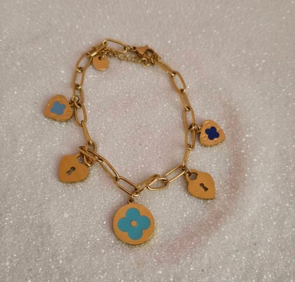 ✨ Bracelet chaîne trombone doré – inspiration haute couture ✨