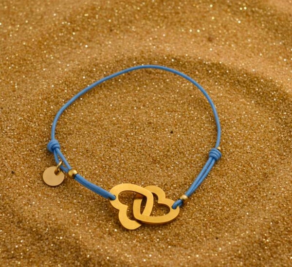 💛 Bracelets d’amitié fins – Deux cœurs entrelacés – Collection Braderie 💛