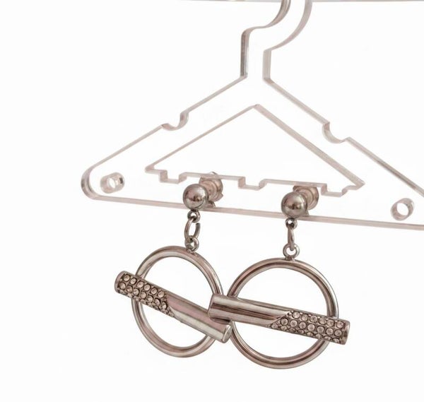 ✨ Boucles tendance cercle & barre strass – 8€ seulement ✨