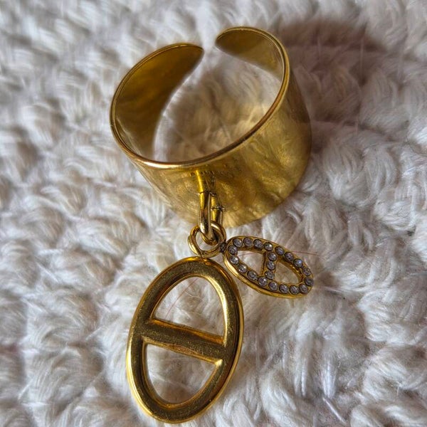 Bague Maille marine doré