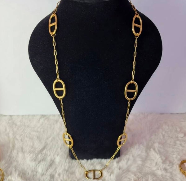 ✨ Sautoir Cassandre – Maille Marine