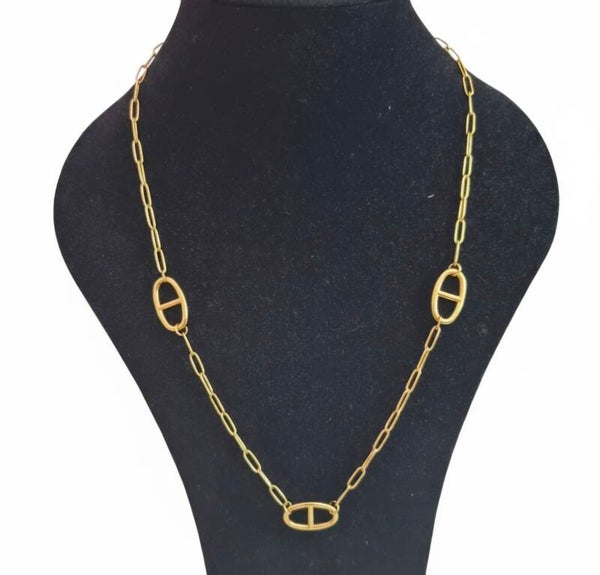 ✨️ Sautoir 3 maille marine doré ✨️