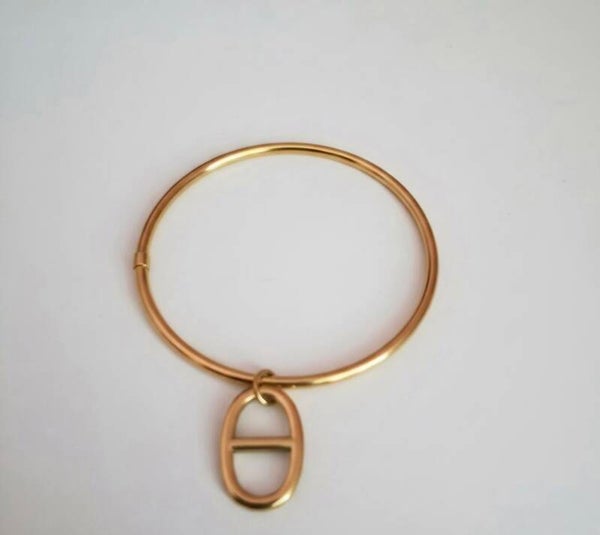 ✨ Bracelet Jonc  breloque  maille marine✨️