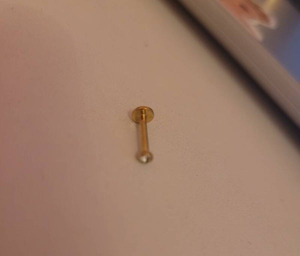 Piercings Tragus acier chirurgical 316L doré