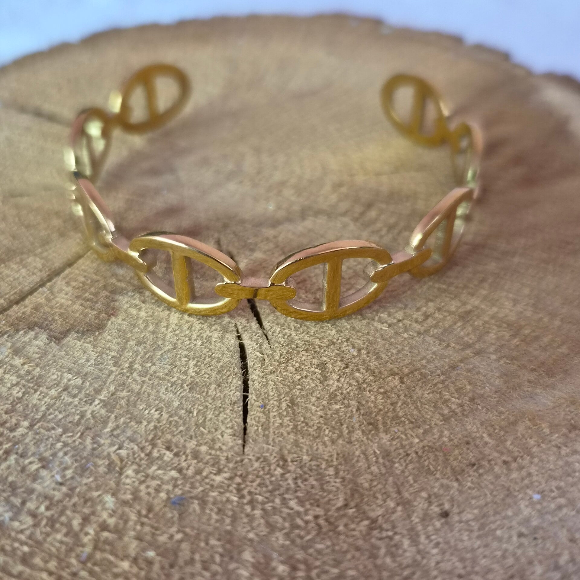 Bracelet Calista – Jonc Maille Marine ⚓✨