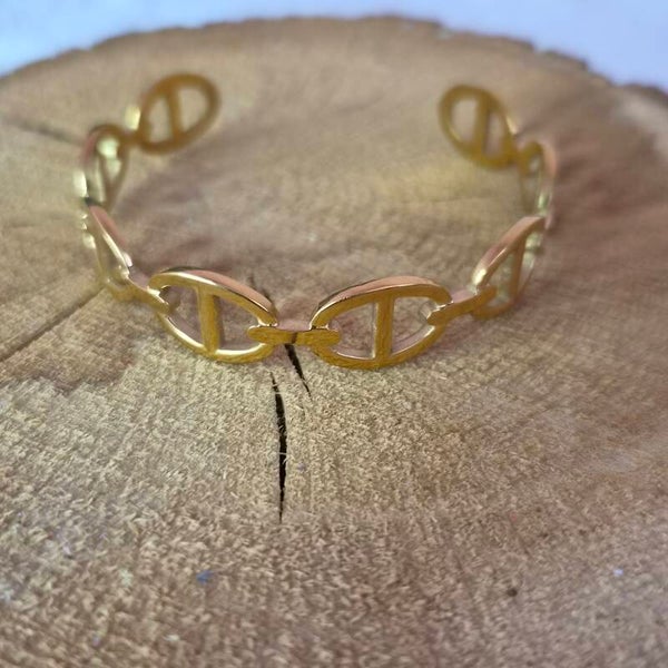 Bracelet Calista – Jonc Maille Marine ⚓✨