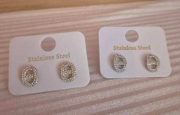 ✨️ Boucles Maille Marine zircons ✨️