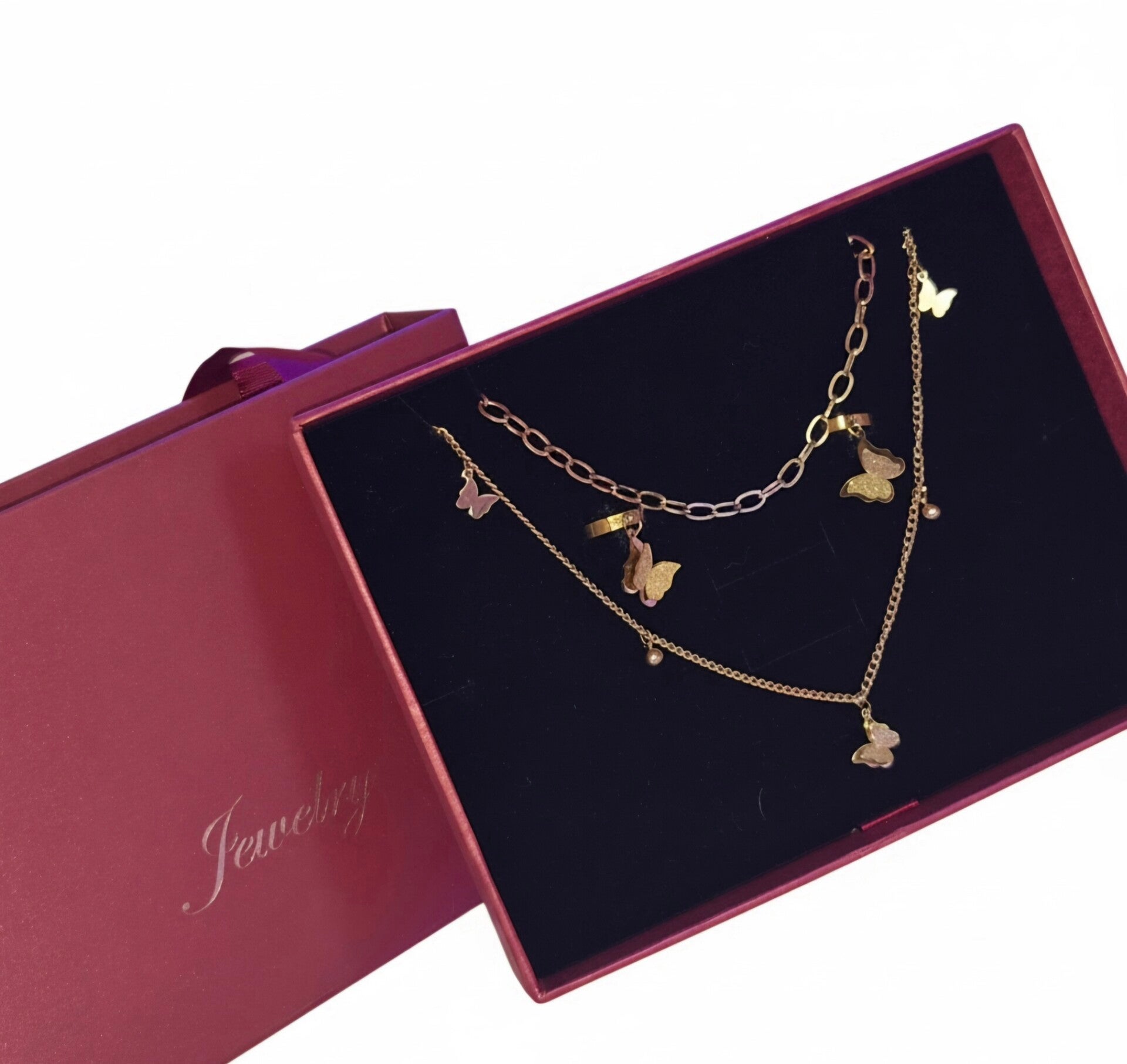 🦋 Coffret  2 pieces Papillon Doré – Éclat & Douceur 🦋