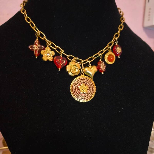 ✨️ " collier maxi breloques pour vos tenues d'hiver " doré✨️