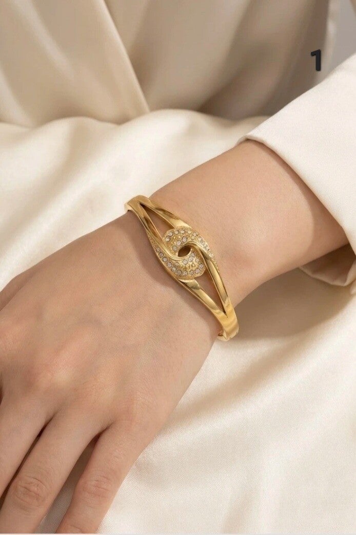 Bracelet Jonc Doré – Acier Inoxydable