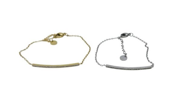 Bracelet Fin à Strass – Doré ou Argenté
