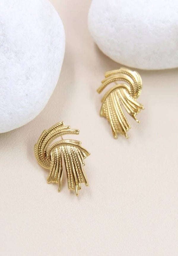 Boucles d'Oreilles Géométriques en Acier Inoxydable