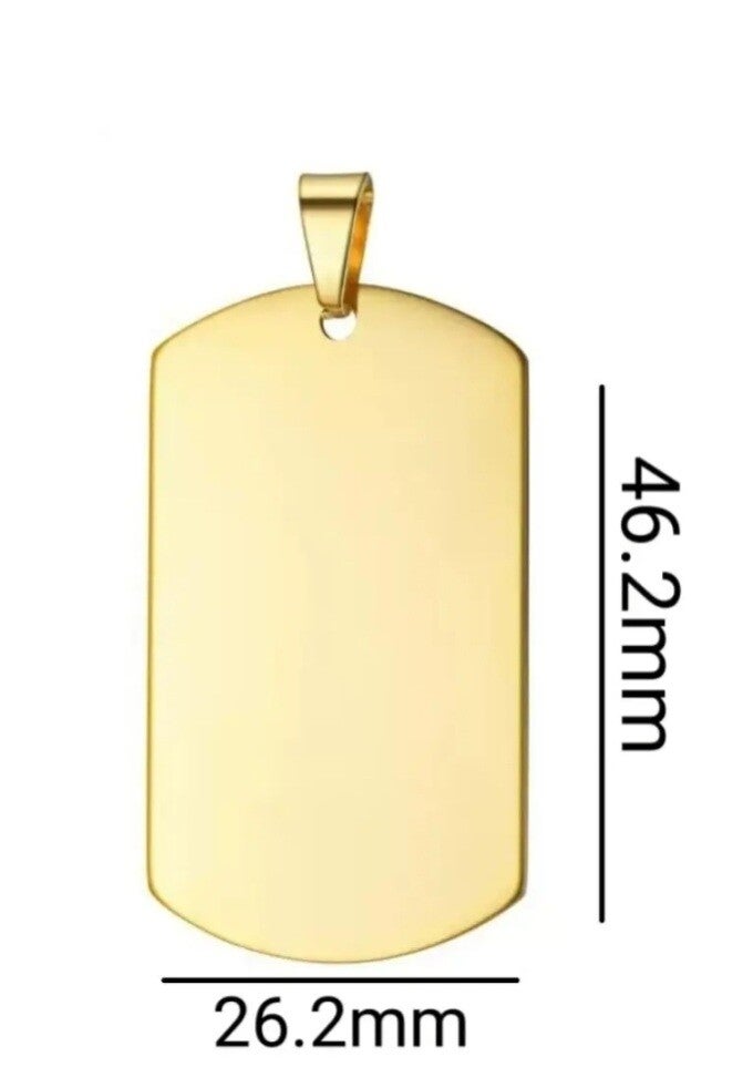 Pendentifs acier rectangulaire à graver
