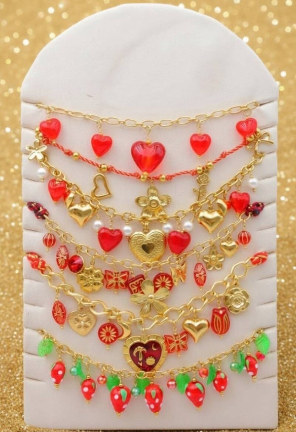 ✨ Collier breloques  rouge Gourmand❤️ ✨