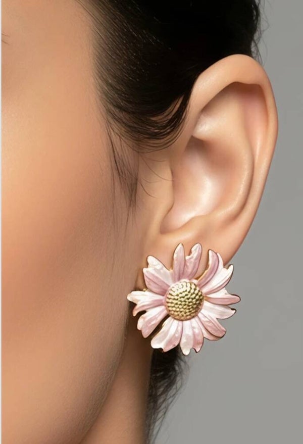 ✨ NOUVELLES BOUCLES D’OREILLES – FLEURS IRISÉES ✨