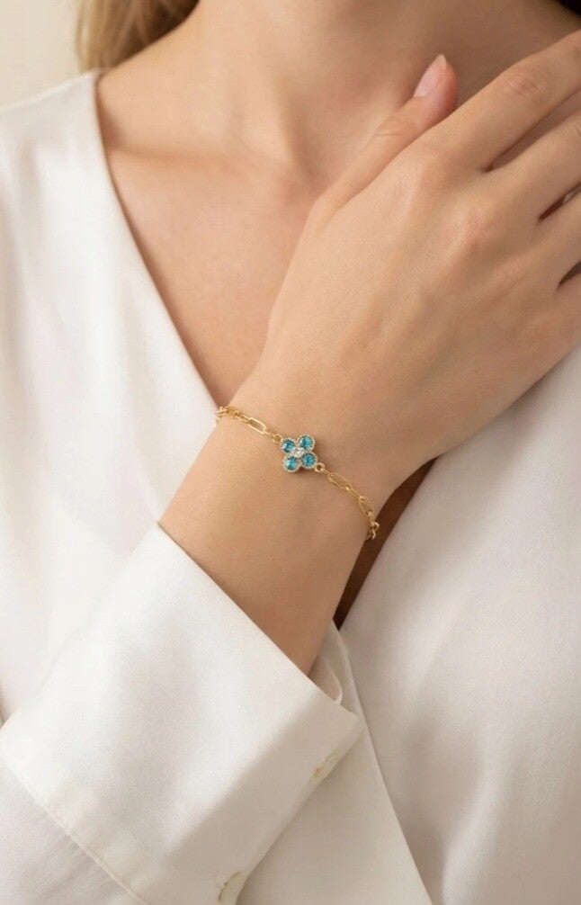 ✨ NOUVEAUTÉ – Bracelet Princesse Fleur Zircon ✨