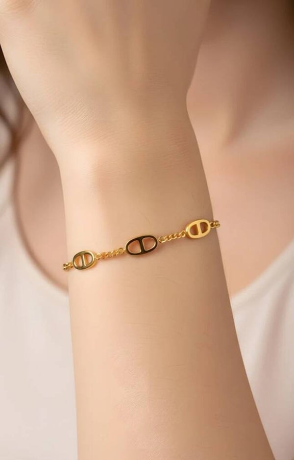 ✨💛 NOUVEAUTÉ – Bracelet chaîne dorée Maille Marine 💛✨