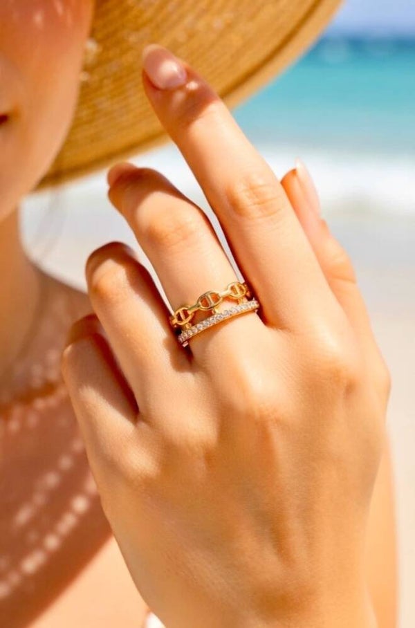 ✨ Ensemble de bagues maille marine ✨