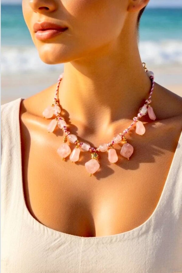✨ Collier cordon tressé & perles ✨
