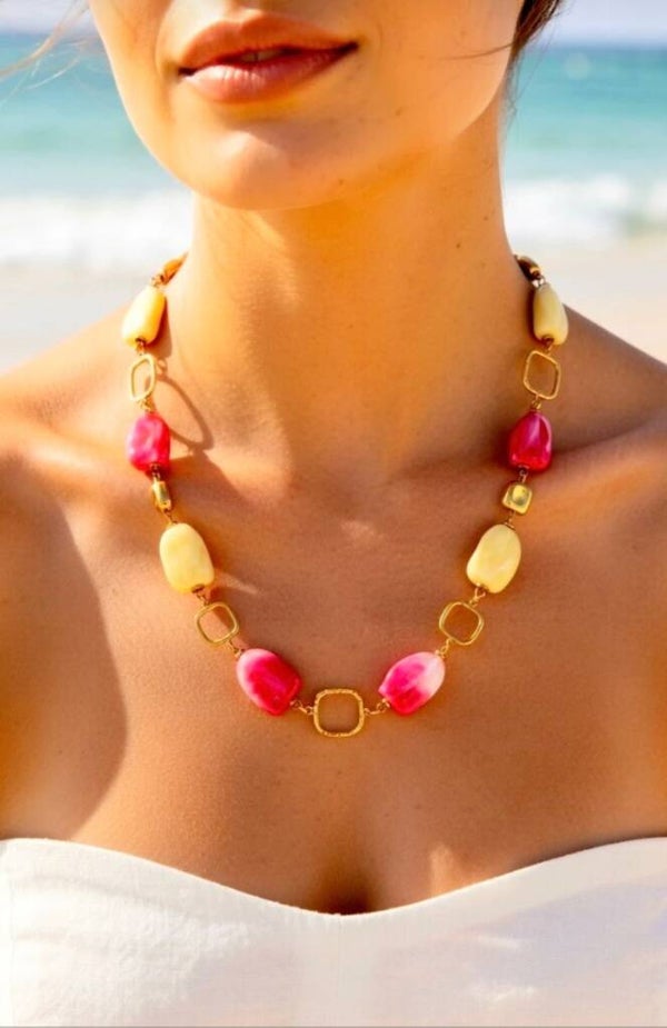 ✨ Collier XL gros maillons & perles ✨