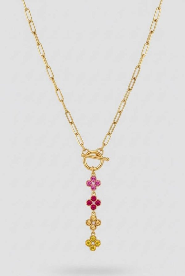 ✨👑 NOUVEAUTÉ – Collier Princesse Fleurs & Éclat Zircon 👑✨