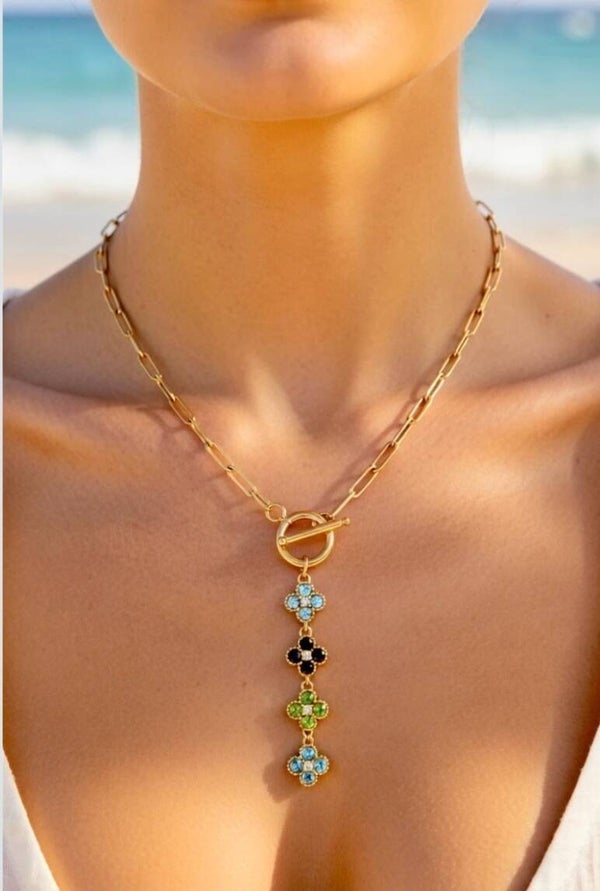 ✨👑 NOUVEAUTÉ – Collier Princesse Fleurs & Éclat Zircon 👑✨