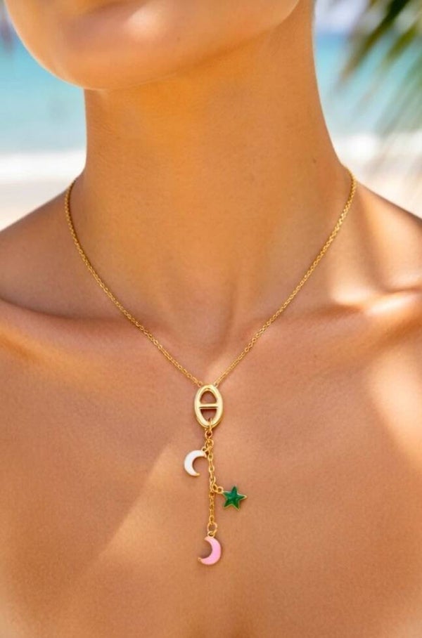 ✨ NOUVEAUTÉ – Collier chaîne en Y maille marine ✨