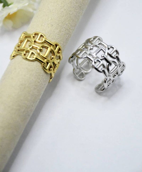 ✨ Bague large maille marine ✨